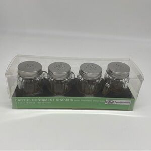 RETIRED Cactus Glass Condiment/Spice Shakers Jars